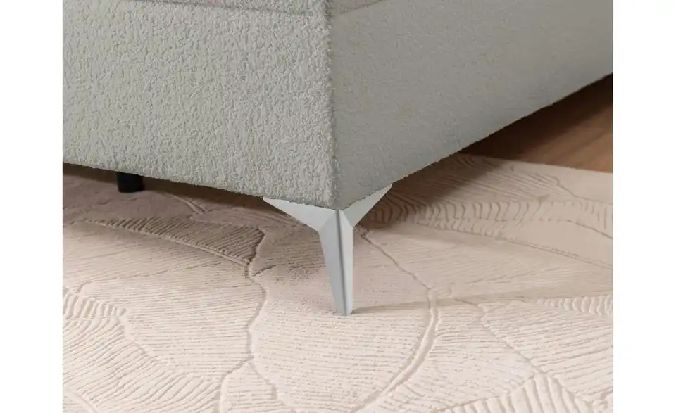 Boxbett Sonna mit Bettkasten, Bouclé-Stoff, Detailansicht