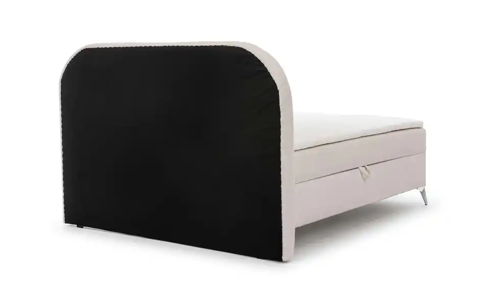 Boxbett Sonna mit Bettkasten, Bouclé-Stoff, Rückansicht