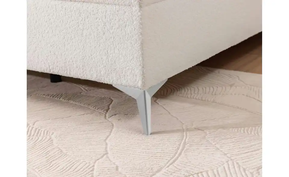 Boxbett Sonna mit Bettkasten, Bouclé-Stoff, Detailansicht