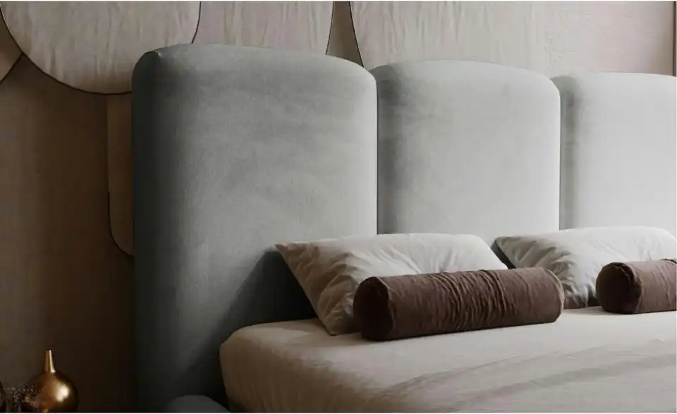 Polsterbett Bubble mit Stauraum, Detailansicht