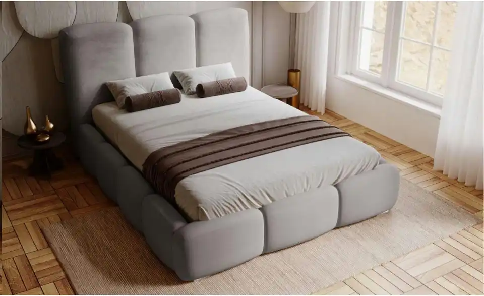 Polsterbett Bubble mit Stauraum, in Wohnsituation