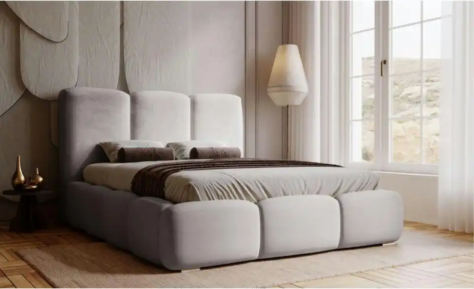 Polsterbett Bubble mit Stauraum, in Wohnsituation