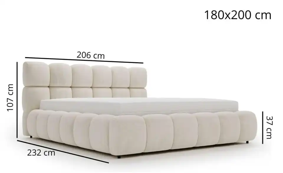 Polsterbett, Bemaßung