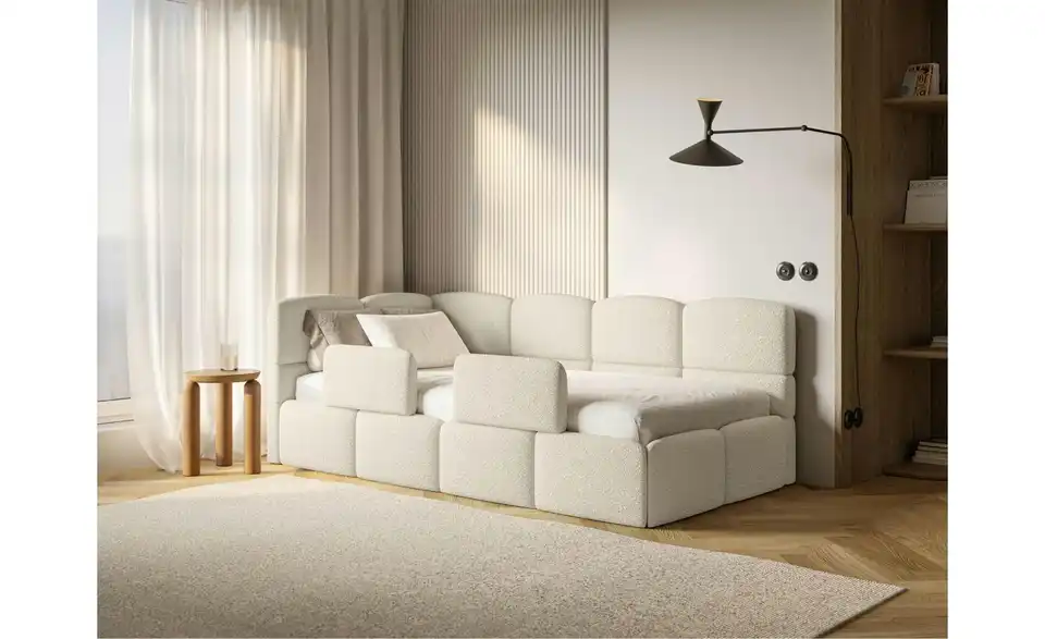 Selsey Polsterliege mit Matratze und Rausfallschutz, in Wohnsituation