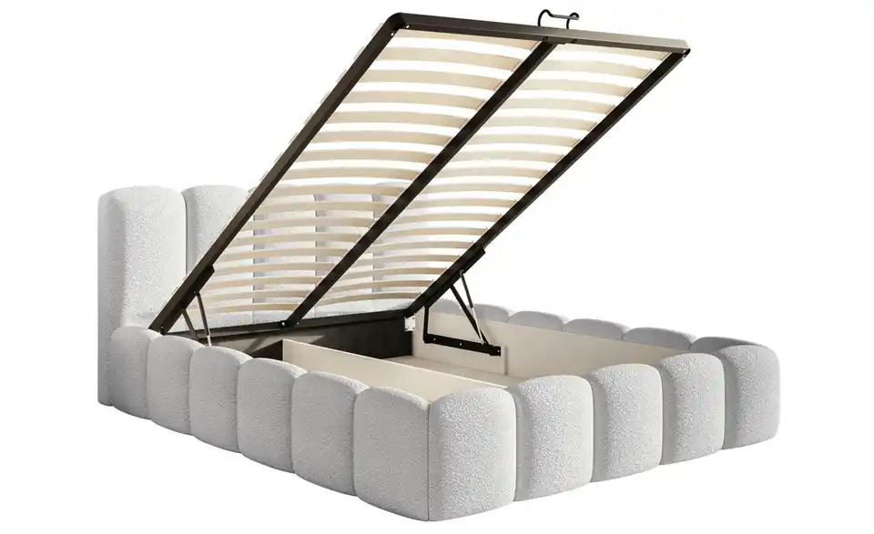 Selsey Polsterbett in Bouclé, Funktionsansicht