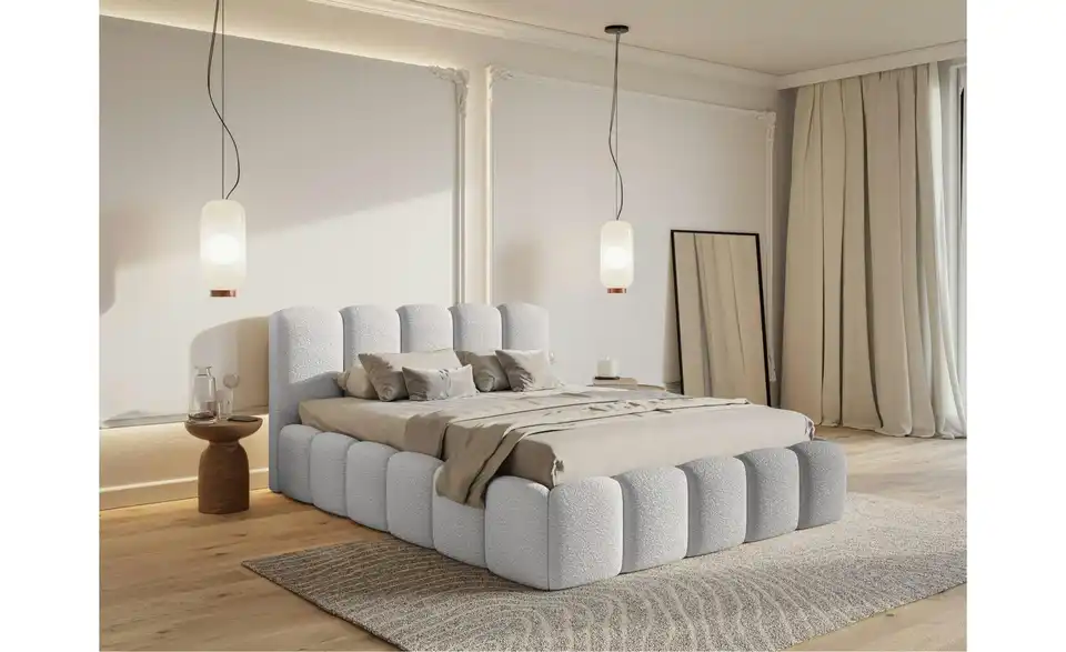 Selsey Polsterbett in Bouclé, in Wohnsituation