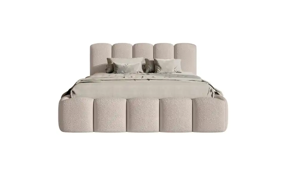 Selsey Polsterbett in Bouclé, Frontansicht