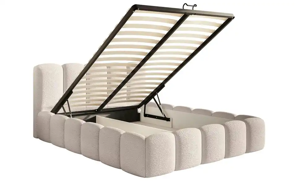 Selsey Polsterbett in Bouclé, Funktionsansicht