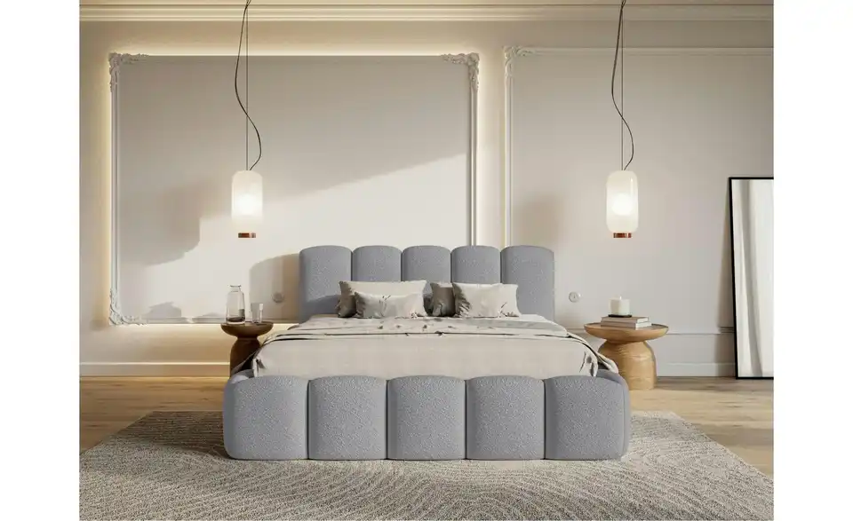 Selsey Polsterbett in Bouclé, in Wohnsituation