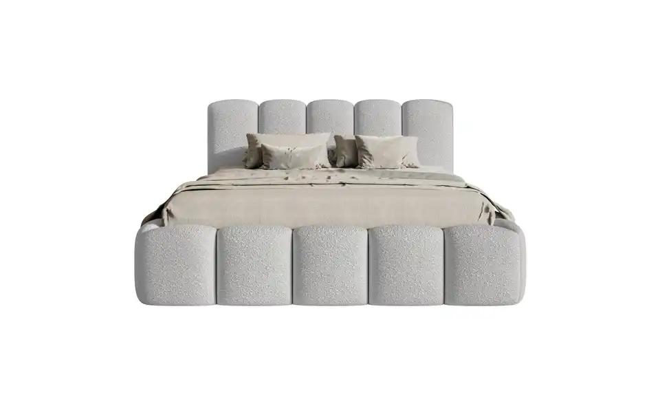 Selsey Polsterbett in Bouclé, Frontansicht