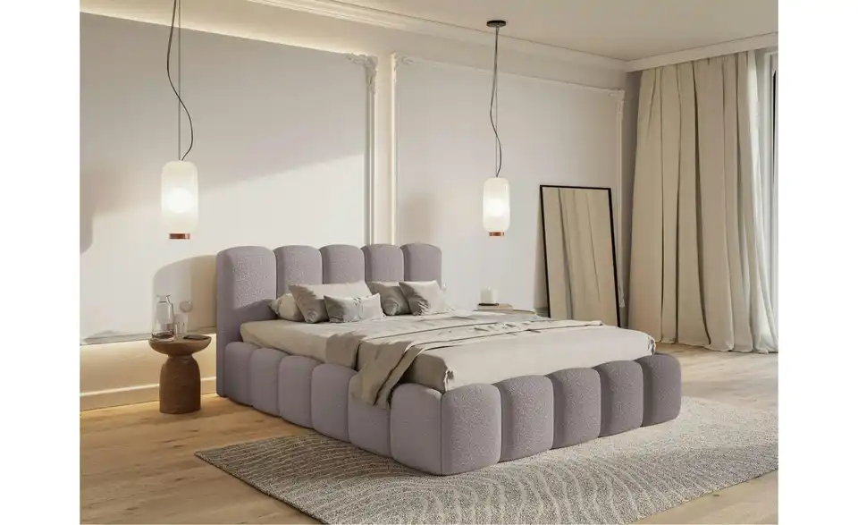 Selsey Polsterbett in Bouclé, in Wohnsituation