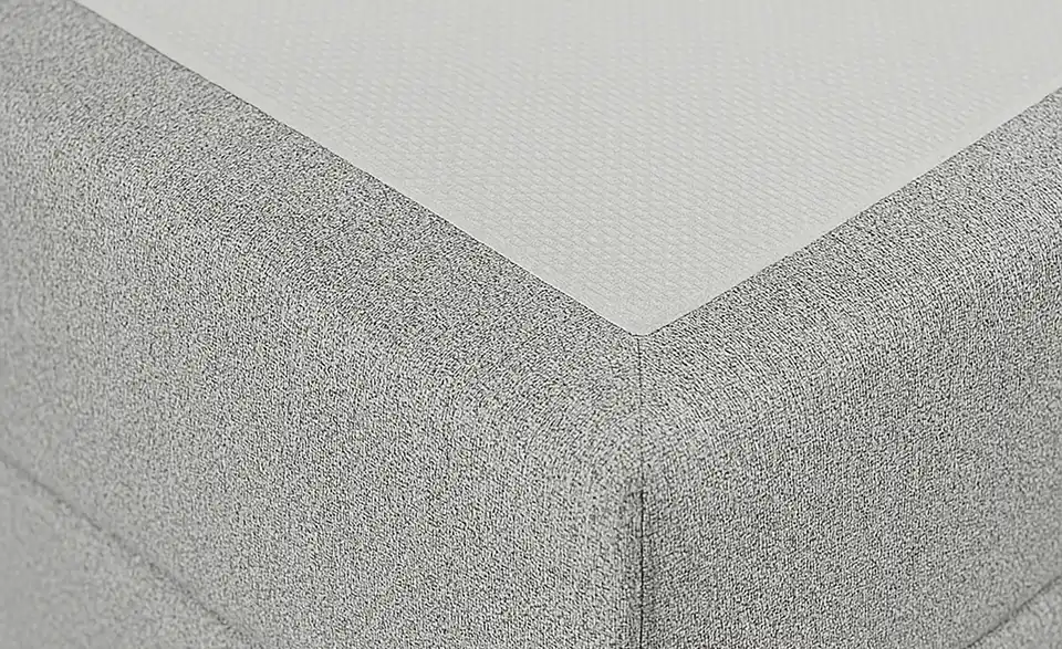 Boxspringbett 140x200 in hellgrau, Detailansicht