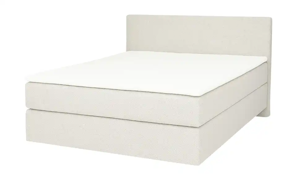 Boxspringbett 140x200 in creme, Perspektive
