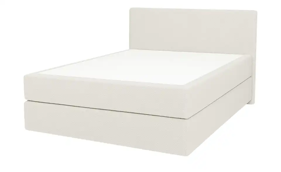 Boxspringbett 140x200 in creme, Perspektive