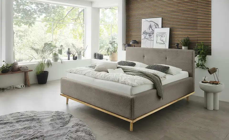 Musterring Polsterbett Delphi Cord mit Bettkasten, in Wohnsituation