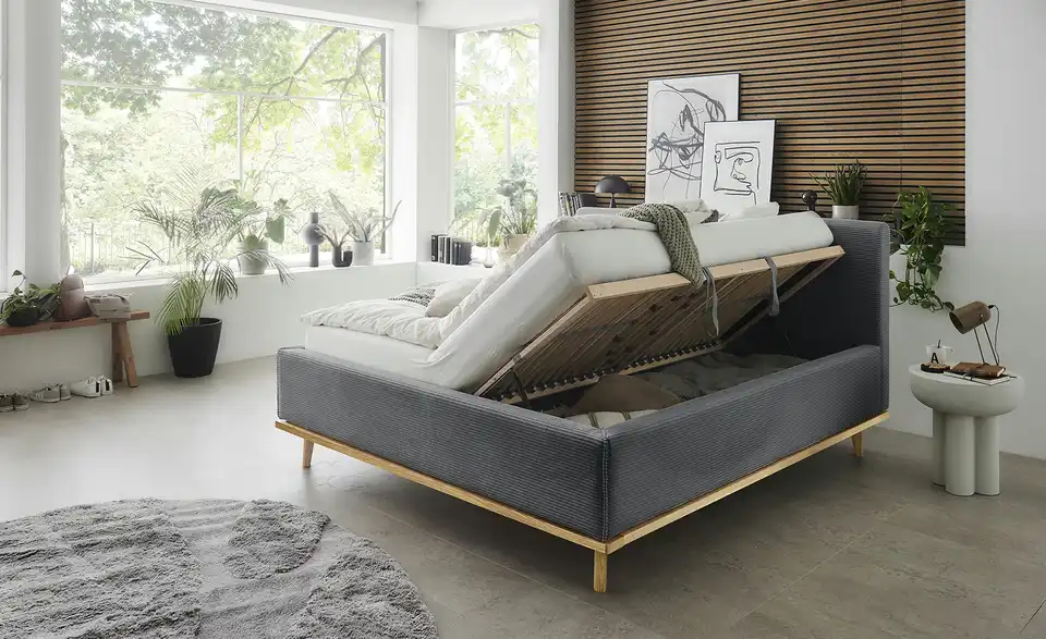 Musterring Polsterbett Delphi Cord mit Bettkasten, in Wohnsituation