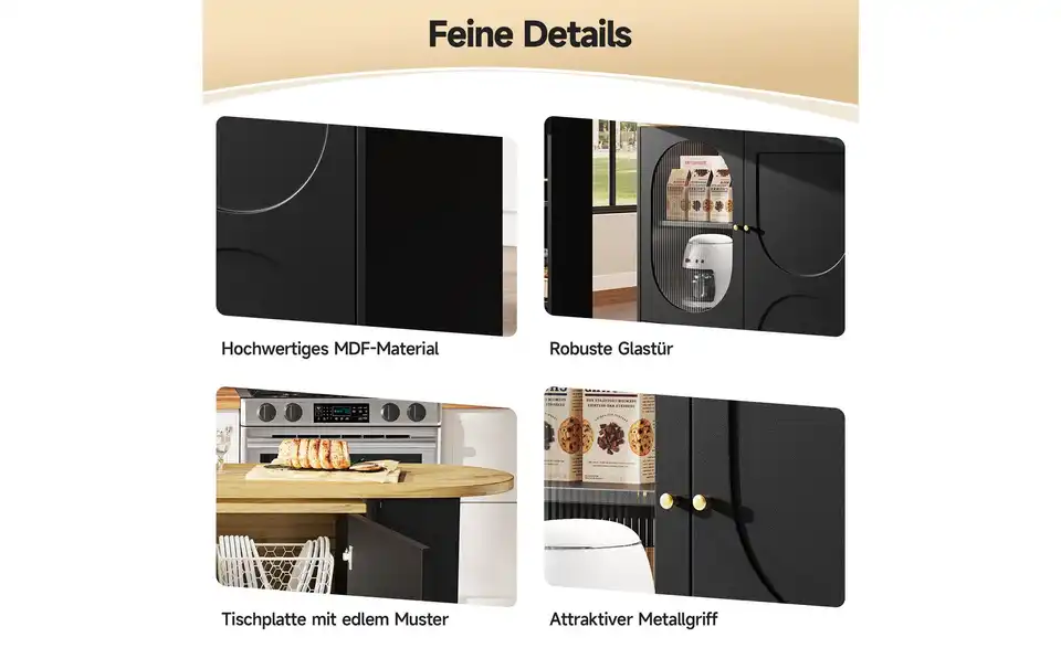 Bartisch 360° drehbar, Bild mit Text