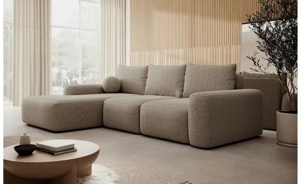 Selsey Ecksofa Carnos mit Schlaffunktion, in Wohnsituation