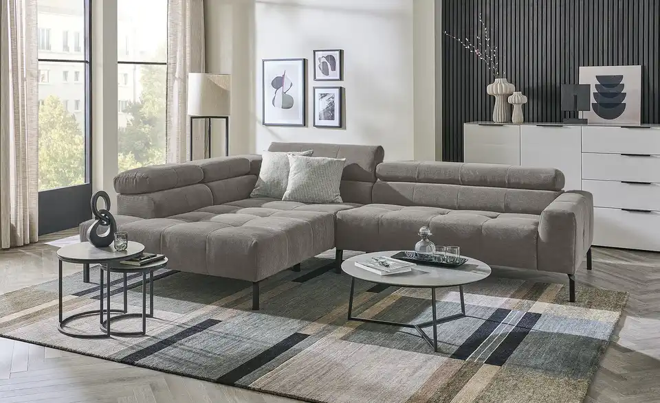 Max Schelling Ecksofa MS Verve verstellbare Kopfteile, in Wohnsituation