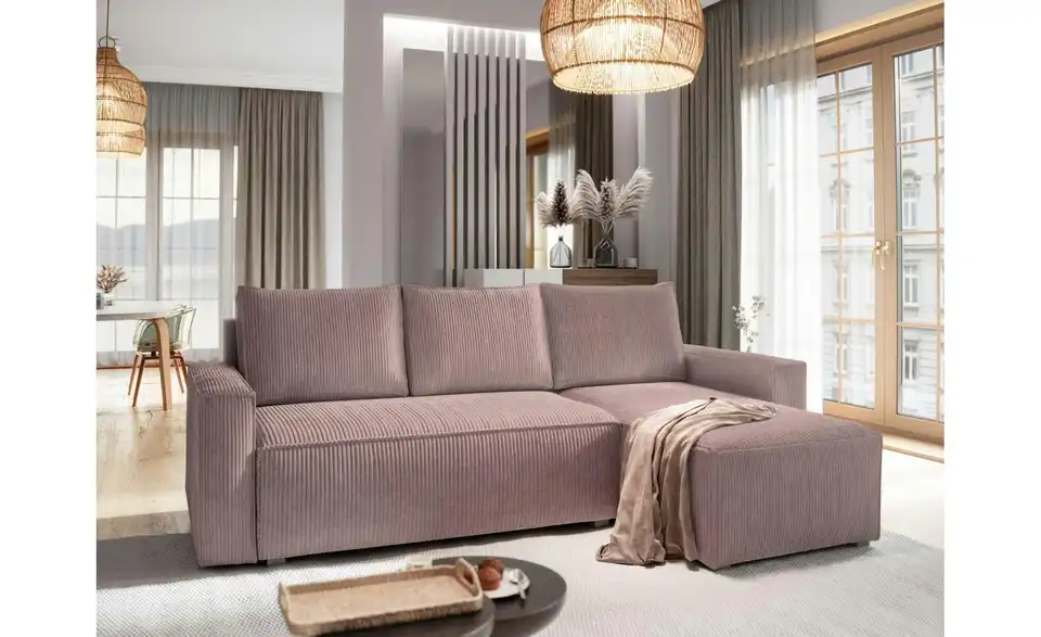 MASSENO Ecksofa Potaro mit Schlaffunktion, in Wohnsituation