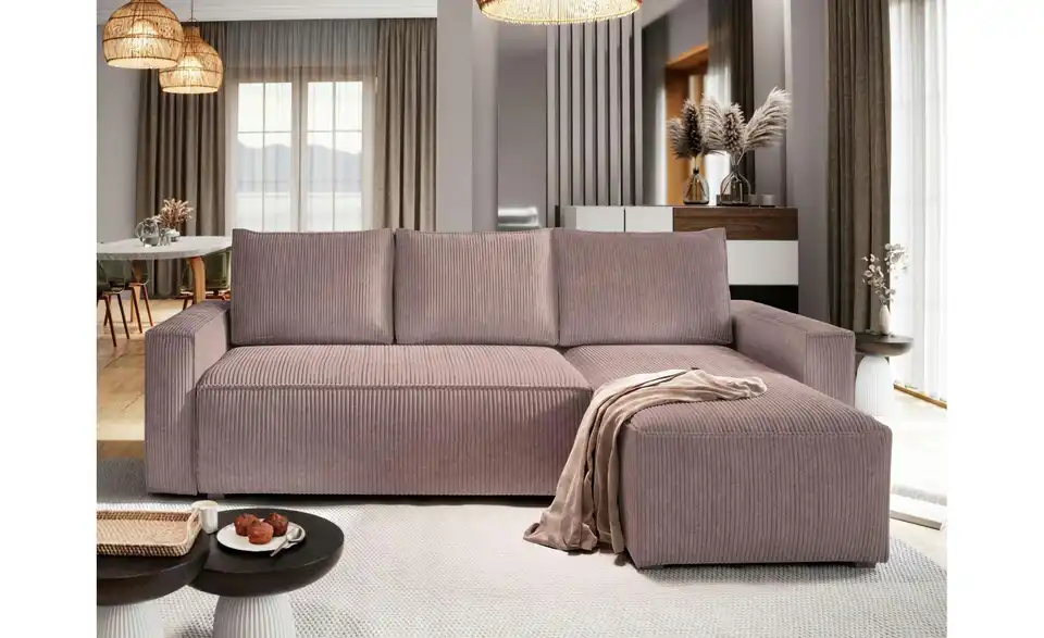 MASSENO Ecksofa Potaro mit Schlaffunktion, in Wohnsituation