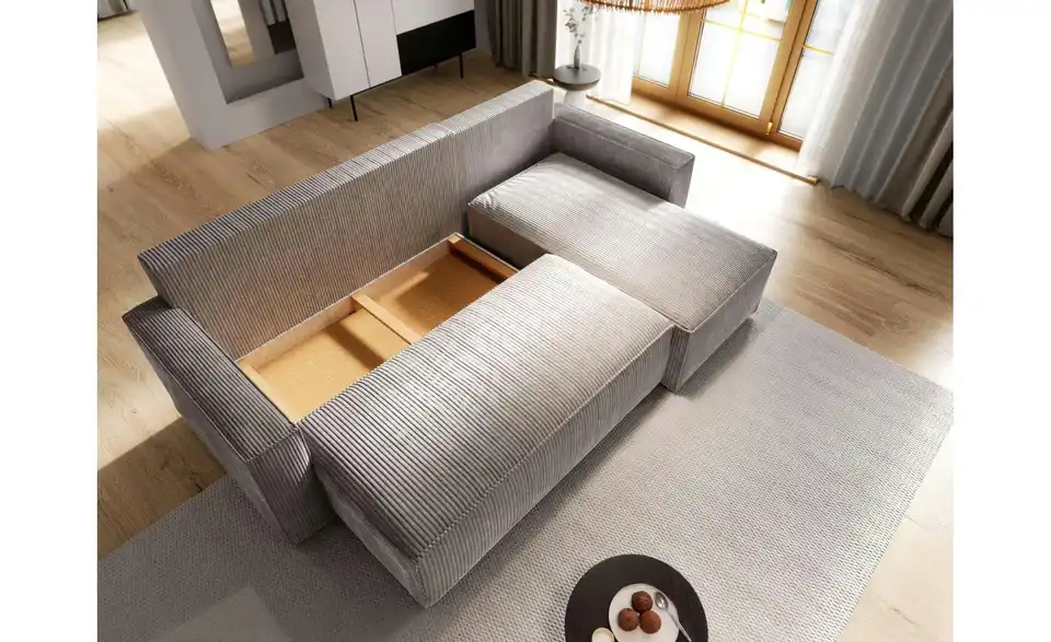 MASSENO Ecksofa Potaro mit Schlaffunktion, Funktionsansicht