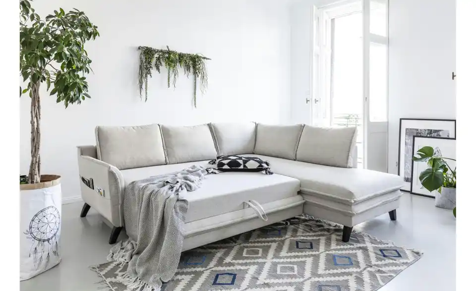 Miuform Ecksofa Charming Charlie mit Schlaffunktion, Funktionsansicht