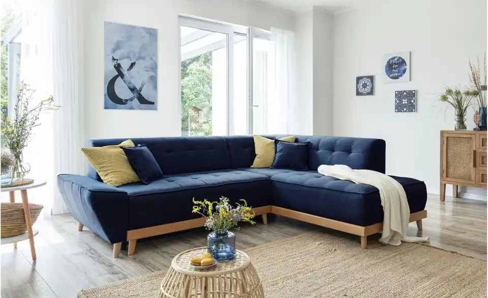 Miuform Ecksofa Dazzling Daisy mit Schlaffunktion, in Wohnsituation