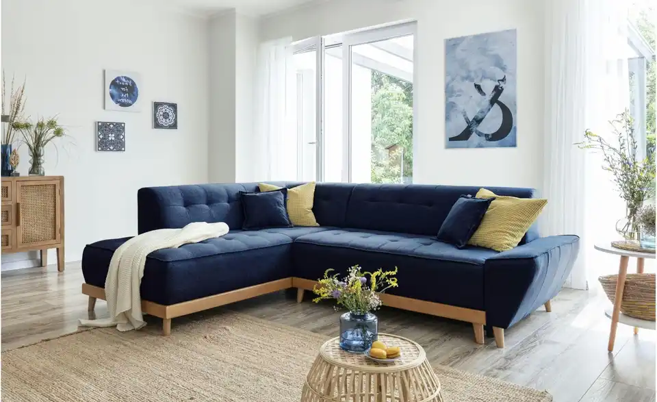 Miuform Ecksofa Dazzling Daisy mit Schlaffunktion, in Wohnsituation