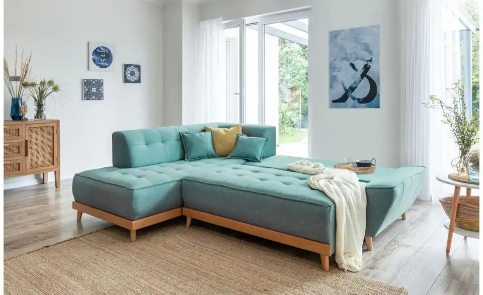 Miuform Ecksofa Dazzling Daisy mit Schlaffunktion, Funktionsansicht