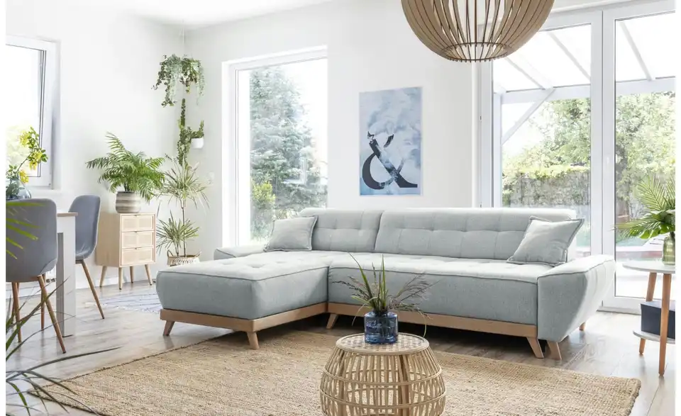 Miuform Ecksofa Dazzling Daisy mit Schlaffunktion, in Wohnsituation