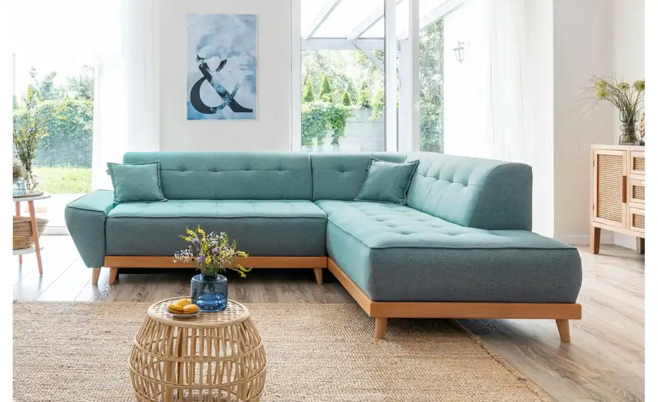 Miuform Ecksofa Dazzling Daisy mit Schlaffunktion, in Wohnsituation