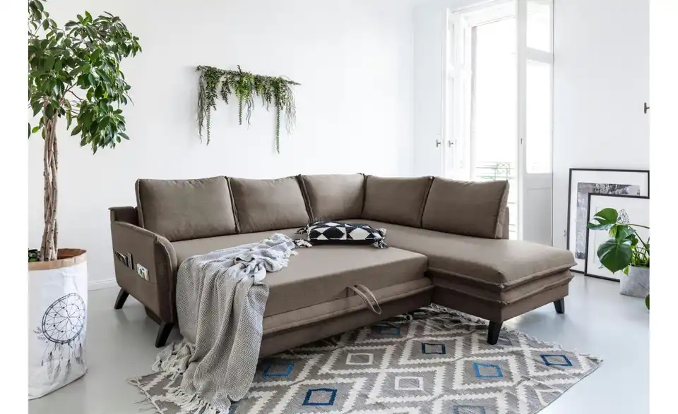 Miuform Ecksofa Charming Charlie mit Schlaffunktion, Funktionsansicht