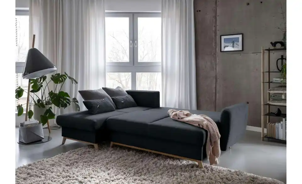 Miuform Ecksofa Scandic Lagom mit Schlaffunktion, Funktionsansicht