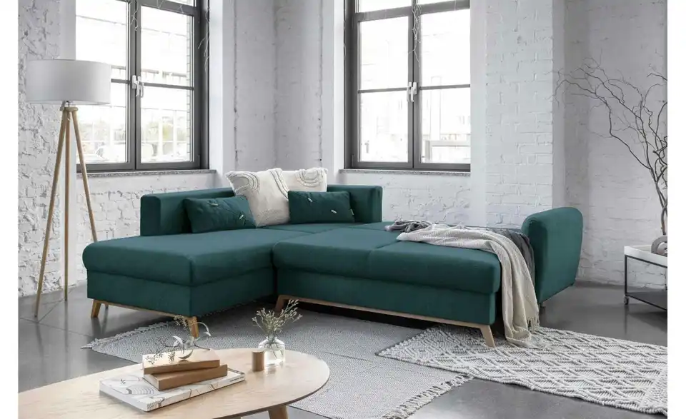 Miuform Ecksofa Scandic Lagom mit Schlaffuntkion, Funktionsansicht