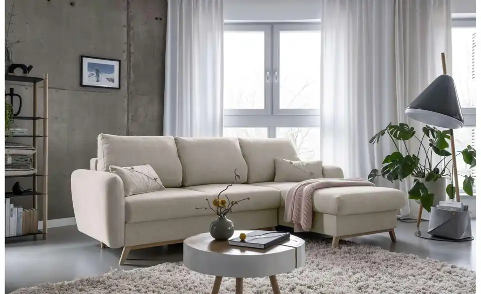 Miuform Ecksofa Scandic Lagom mit Schlaffunktion, in Wohnsituation