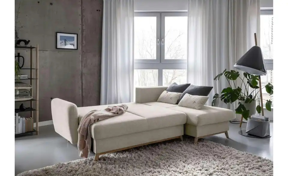 Miuform Ecksofa Scandic Lagom mit Schlaffunktion, Funktionsansicht