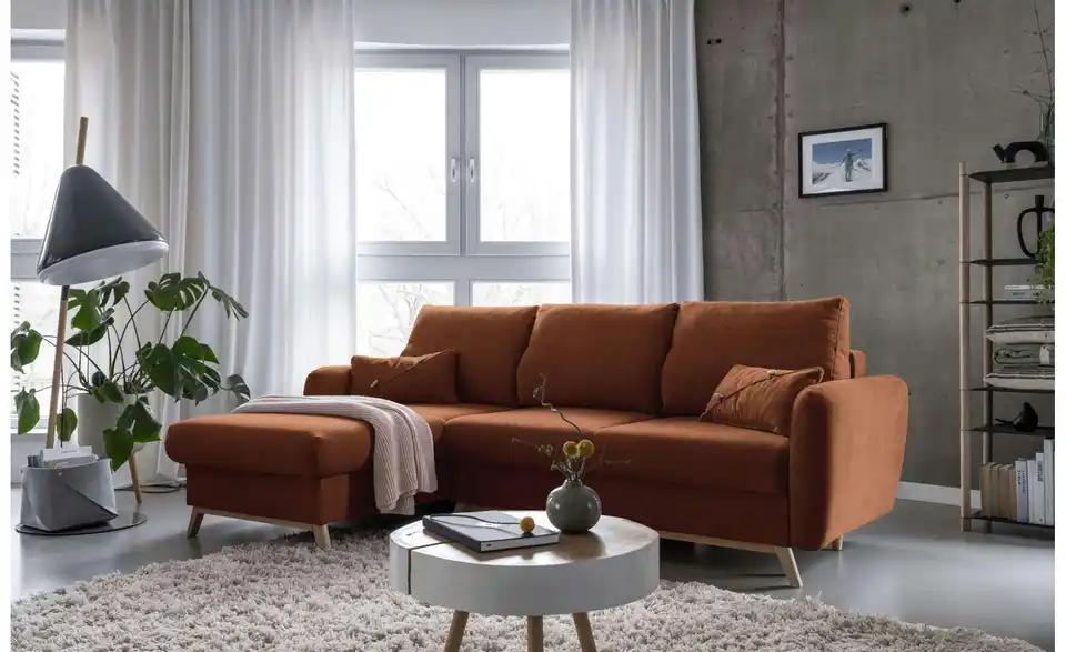 Miuform Ecksofa Scandic Lagom mit Schlaffunktion, in Wohnsituation