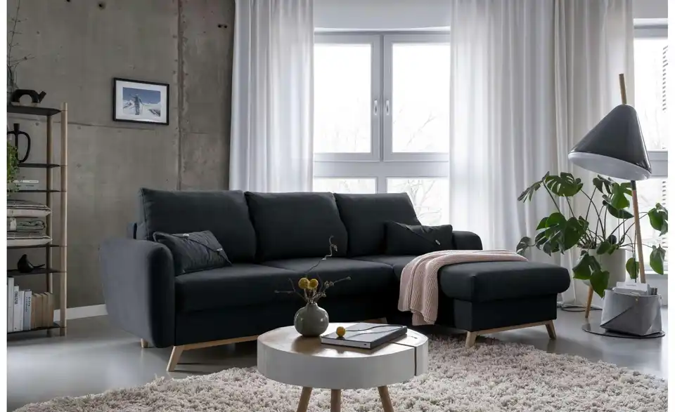 Miuform Ecksofa Scandic Lagom mit Schlaffunktion, in Wohnsituation
