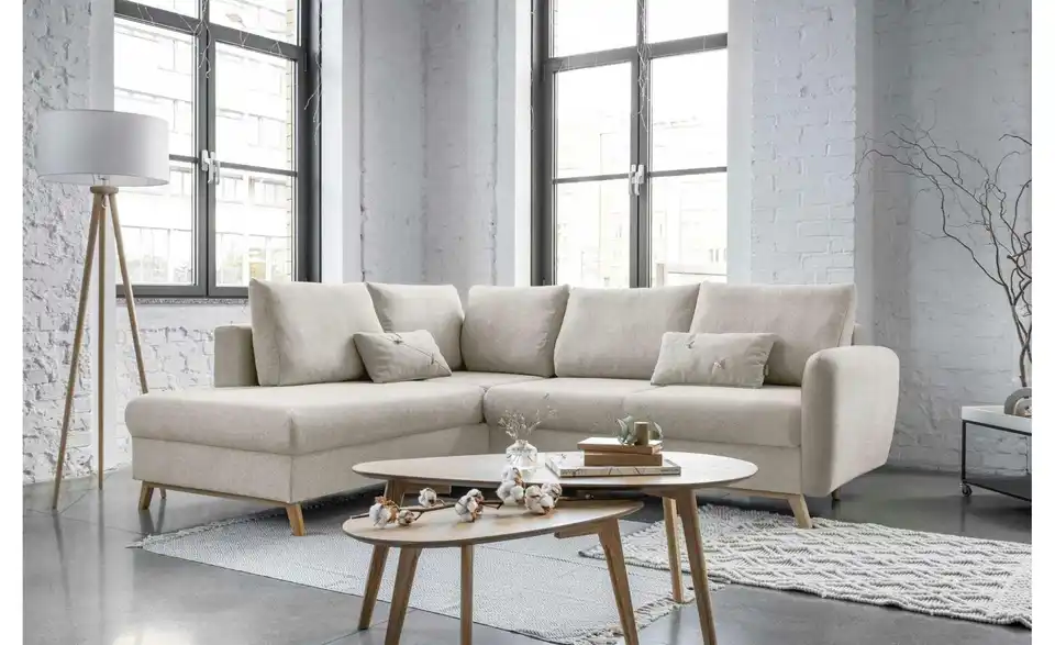 Miuform Ecksofa Scandic Lagom mit Schlaffuntkion, in Wohnsituation