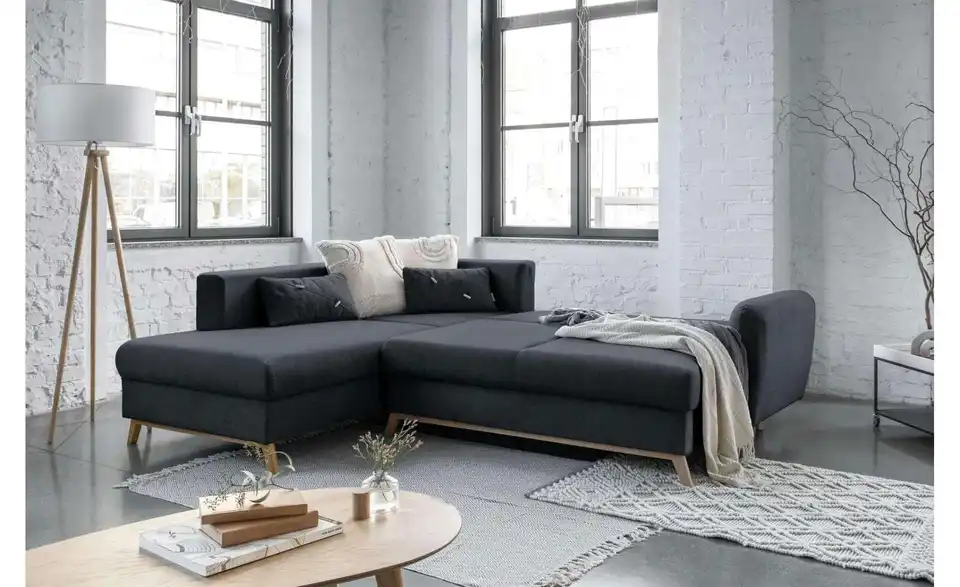 Miuform Ecksofa Scandic Lagom mit Schlaffuntkion, Funktionsansicht