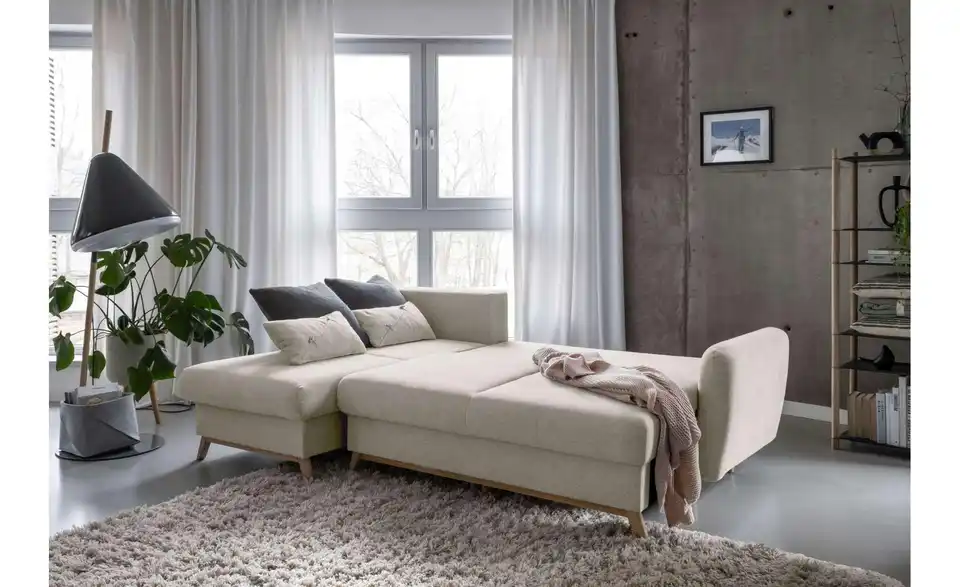 Miuform Ecksofa Scandic Lagom mit Schlaffunktion, Funktionsansicht
