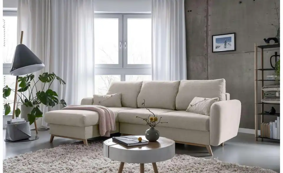 Miuform Ecksofa Scandic Lagom mit Schlaffunktion, in Wohnsituation