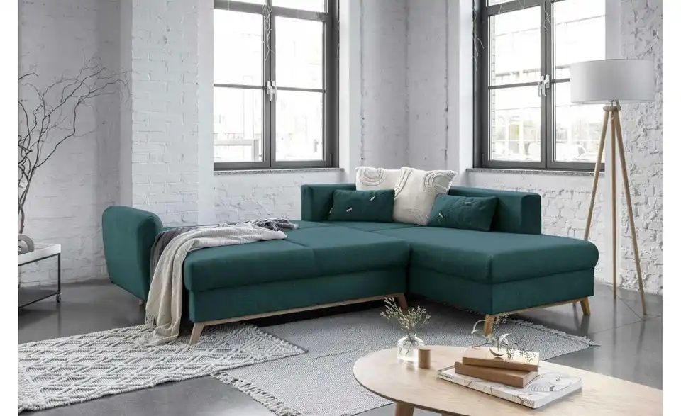 Miuform Ecksofa Scandic Lagom mit Schlaffuntkion, Funktionsansicht