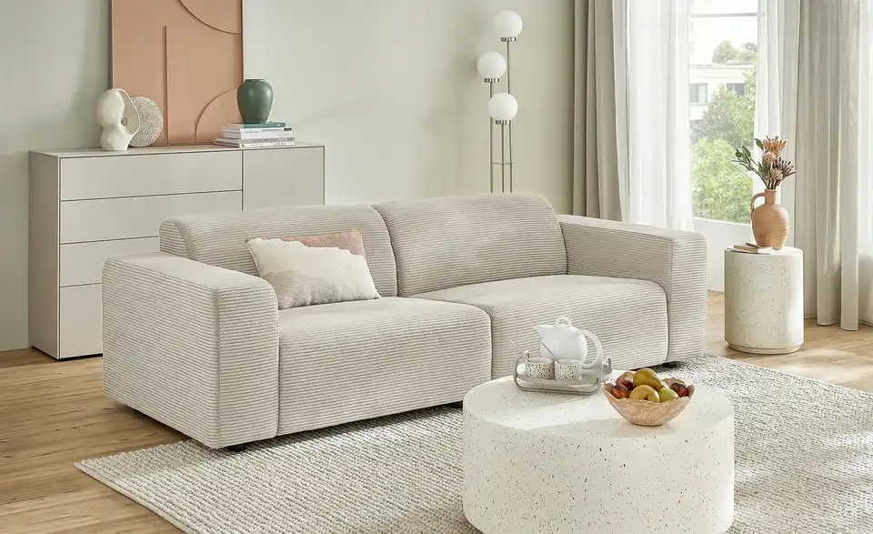 Primo Einzelsofa Sani aus Cord, in Wohnsituation