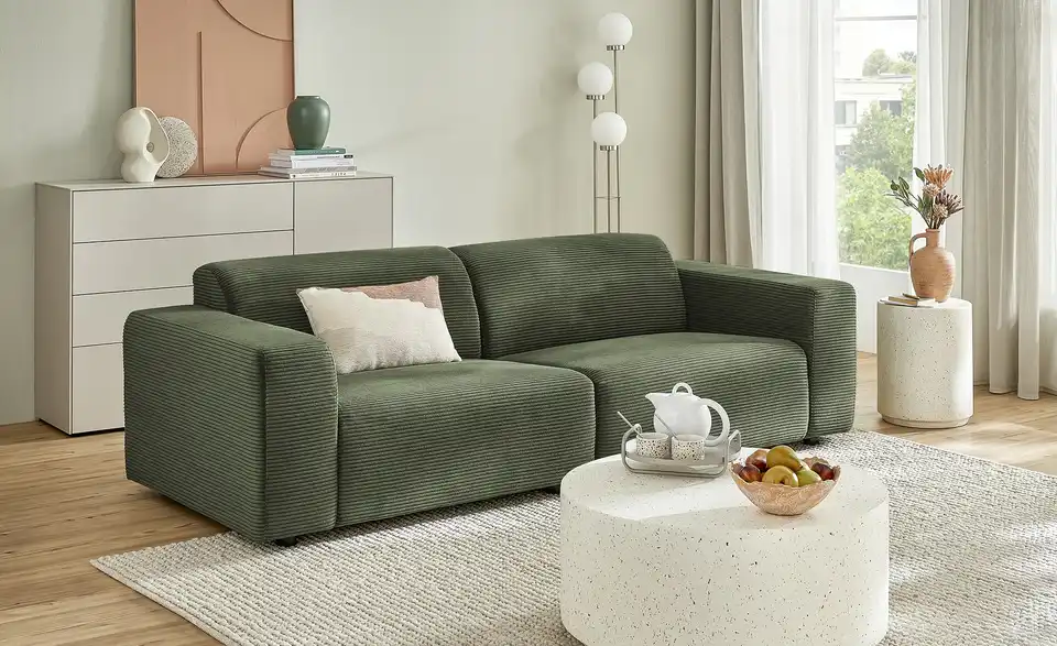Primo Einzelsofa Sani aus Cord, in Wohnsituation