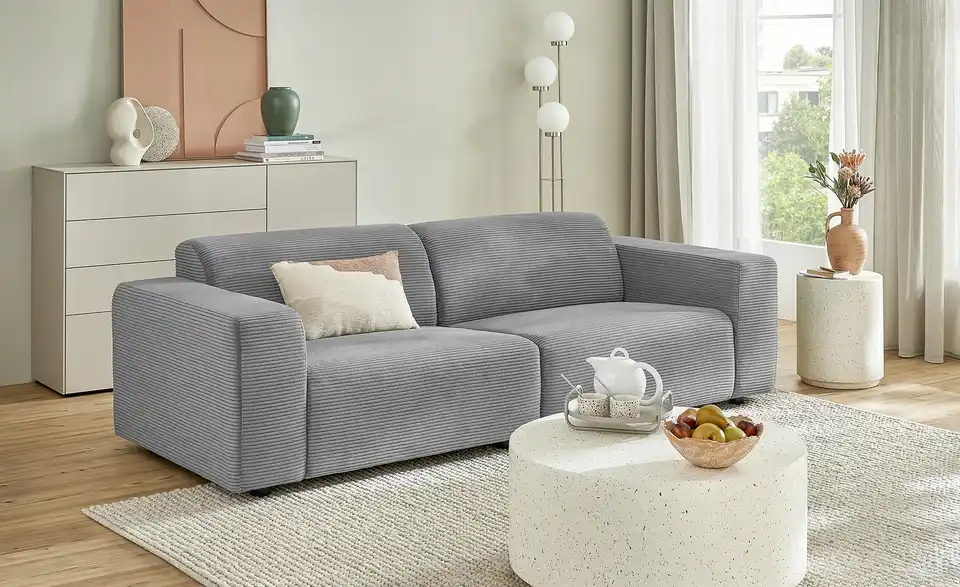 Primo Einzelsofa Sani aus Cord, in Wohnsituation