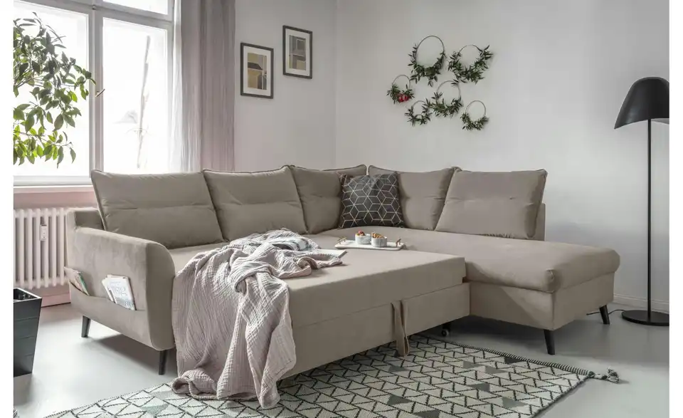 Miuform Ecksofa Stylish Stan mit Schlaffunktion, Funktionsansicht