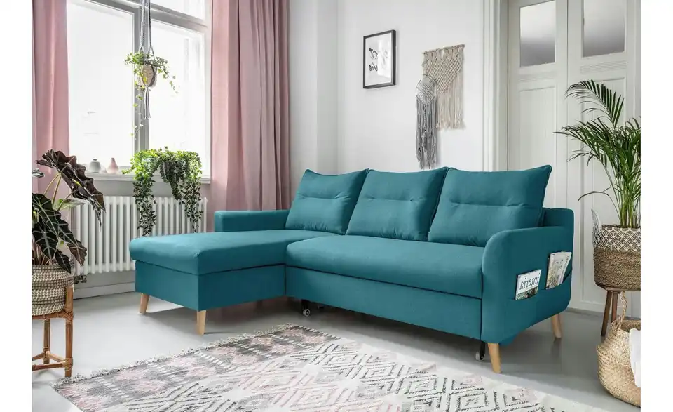 Miuform Ecksofa Stylish Stan mit Schlaffunktion, in Wohnsituation