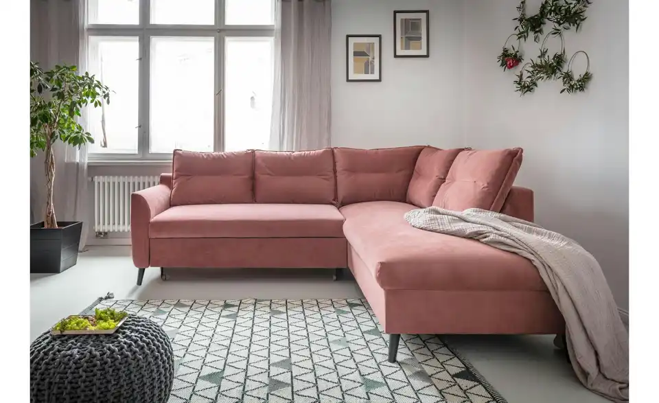 Miuform Ecksofa Stylish Stan mit Schlaffunktion, in Wohnsituation